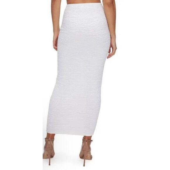 Good American NWT Cloud White Scrunchie Maxi Skirt size 2 XS pull on skirt - Picture 3 of 10